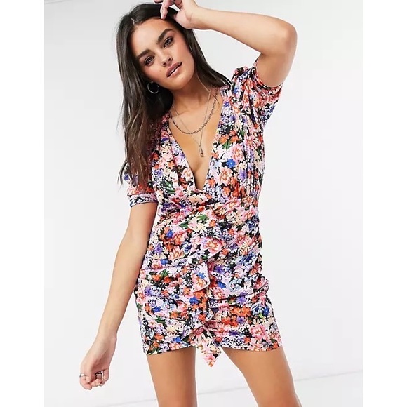 Bouquet Floral Mini Dress - Picture 3 of 4